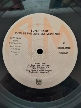 Vinilo LP Supertramp - Even In The Quietest Moment