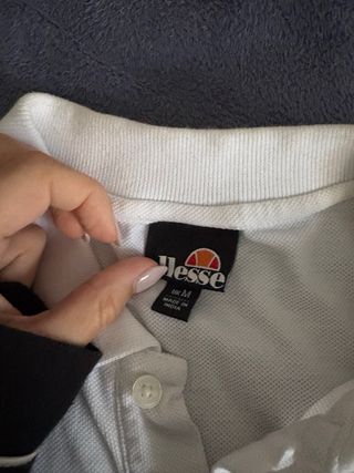 Polo Ellesse blanco con rayas