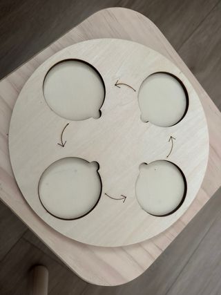 Puzzle madera ciclo vida animales