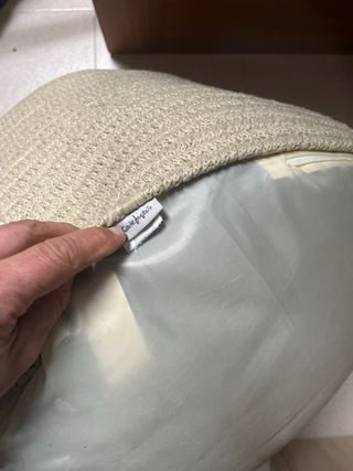 Pouf in giuta beige