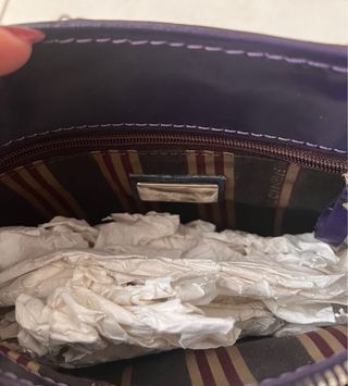 Borsetta Coccinelle viola prugna in pelle lucida