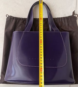 Borsetta Coccinelle viola prugna in pelle lucida