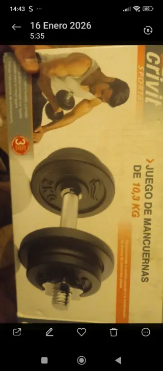 Set di manubri Crivit 10,3 kg