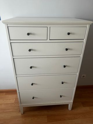 Cómoda beige 6 cajones