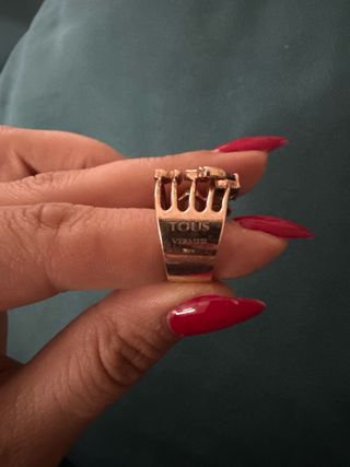 Anillo Tous Plata Vermeil Rosa