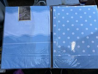 Juego de sábanas Tolrà Corona azul y blanco