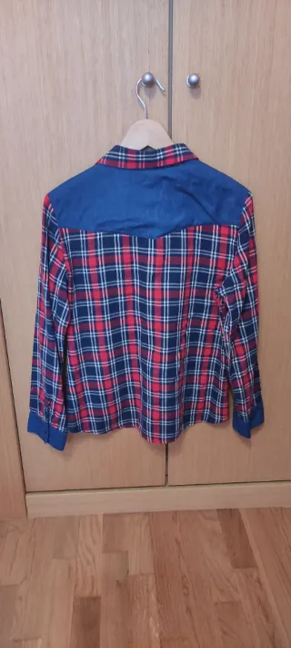 Camisa cuadros bordada Talla XL