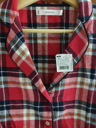 Pijama camisero cuadros Women'secret