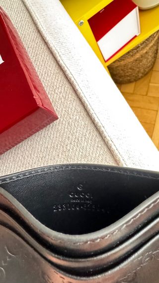 Portacartellini Gucci GG Emblem Nero