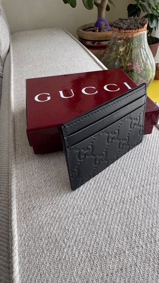 Portacartellini Gucci GG Emblem Nero