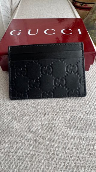 Portacartellini Gucci GG Emblem Nero