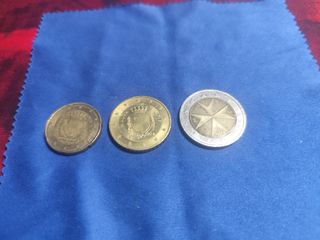 Monedas Malta 2€, 50c y 20c 2008