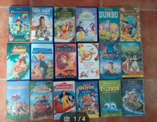 Lote Películas VHS Disney (Español)