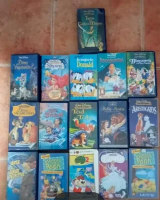 Lote Películas VHS Disney (Español)