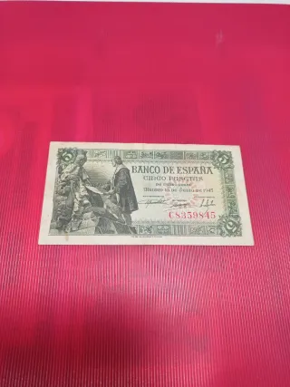 Billete 5 Pesetas Banco de España 1945
