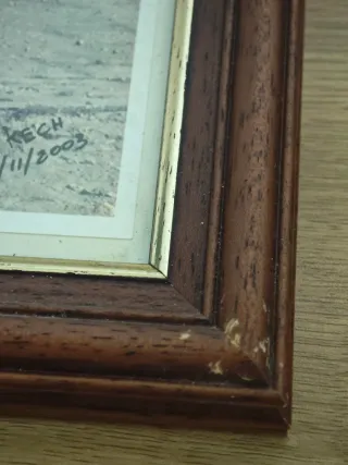 Cornice vintage legno massello per quadri