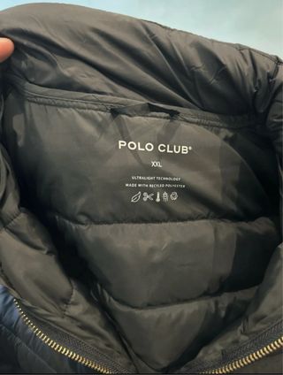 Parka acolchada POLO CLUB negra