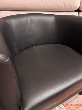 Butaca negra polipiel IKEA