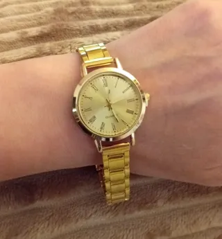 Reloj dorado mujer acero inoxidable