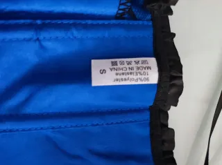 Corsé azul encaje negro talla S
