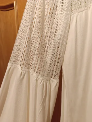 Blusa Desigual Blanca Encaje