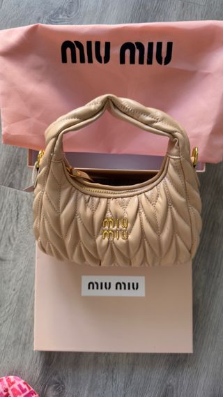 Borsa Miu Miu Beige Imbottito