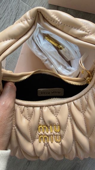 Borsa Miu Miu Beige Imbottito