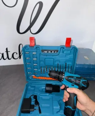 Trapano Avvitatore 2 Batterie + Valigia e Accessor
