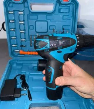 Trapano Avvitatore 2 Batterie + Valigia e Accessor