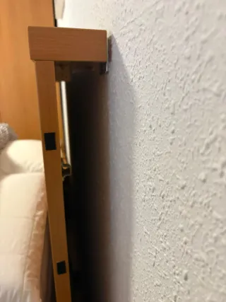 Cabezal de cama 135cm madera y tela