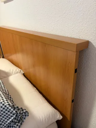 Cabezal de cama 135cm madera y tela