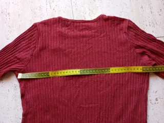 Vestido largo de punto rojo