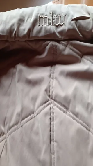 Chaleco mlu ,reversible M,color marrón y beige