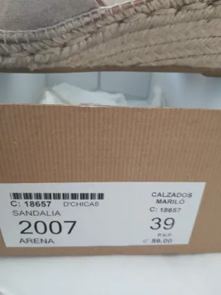 Sandalias Beige Mujer