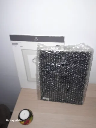 Marco de fotos Andrea plata y madera