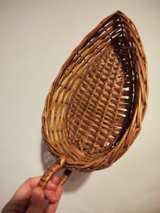 Cestino vimini con manico