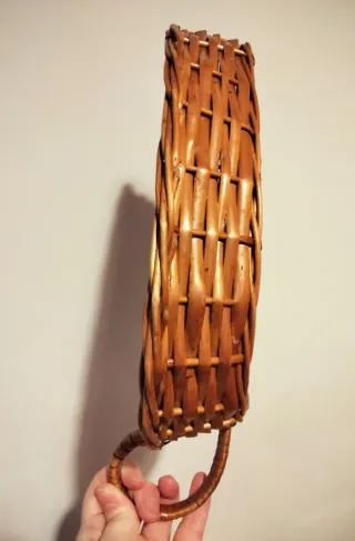 Cestino vimini con manico