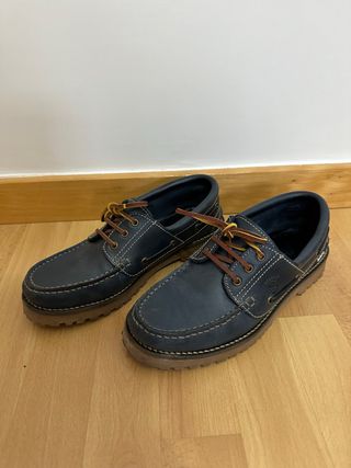 Zapatos náuticos Solera azul y marrón