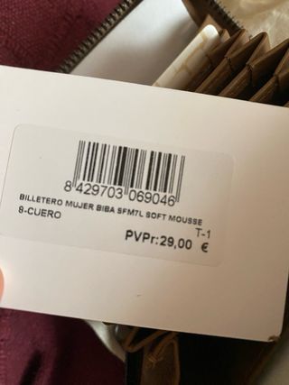 Cartera Biba Cuero Beige/Marrón