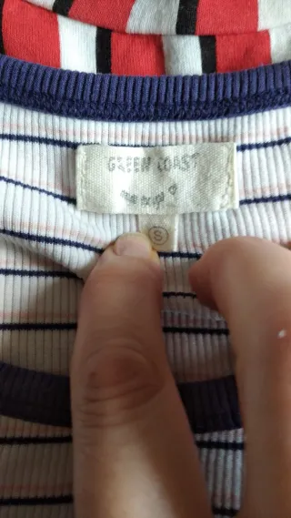 Lote 3 camisetas rayas manga corta Talla S/M