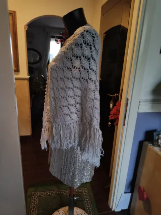 Abito elegante argento e bianco