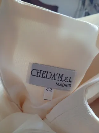 Vestido largo plisado blanco