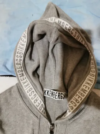 Felpa Bikkembergs Grigia con Zip