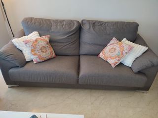 Sofá 3 plazas gris desenfundable