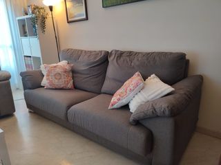 Sofá 3 plazas gris desenfundable