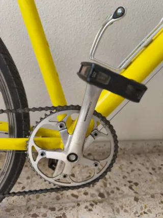Bicicleta Híbrida Talla Grande Amarilla