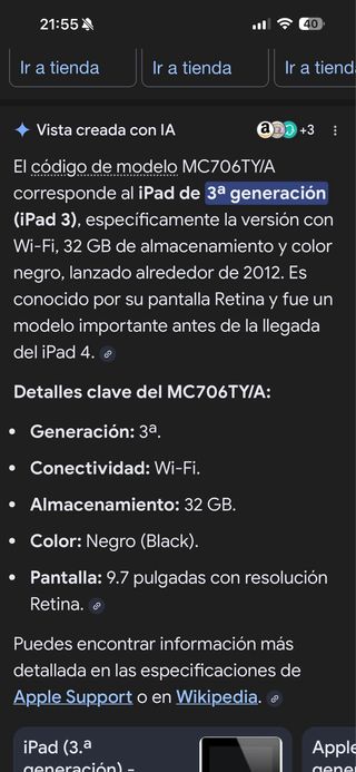 iPad Gen 3 Wi-Fi 32GB Negro + Funda