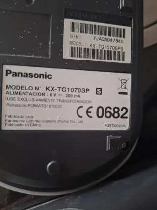 Teléfono Inalámbrico Panasonic Gris
