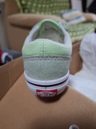 Vans Old Skool V Bebe Verde Talla 22.5