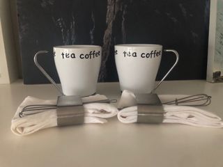Juego 2 tazas té y café